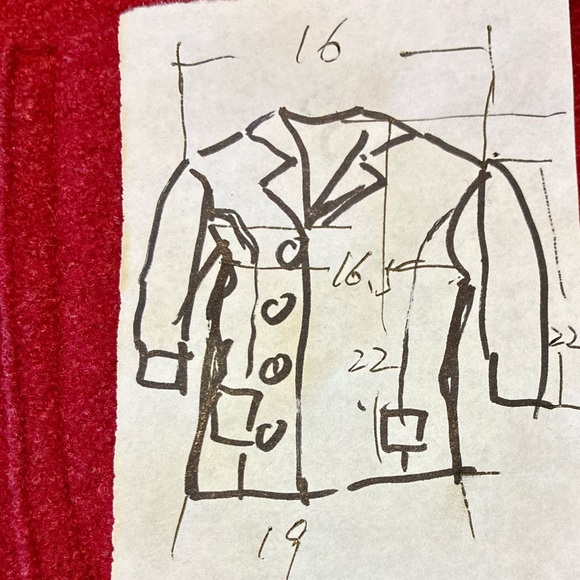 Lord & Taylor red wool blazer cardigan sweater - Picture 5 of 6